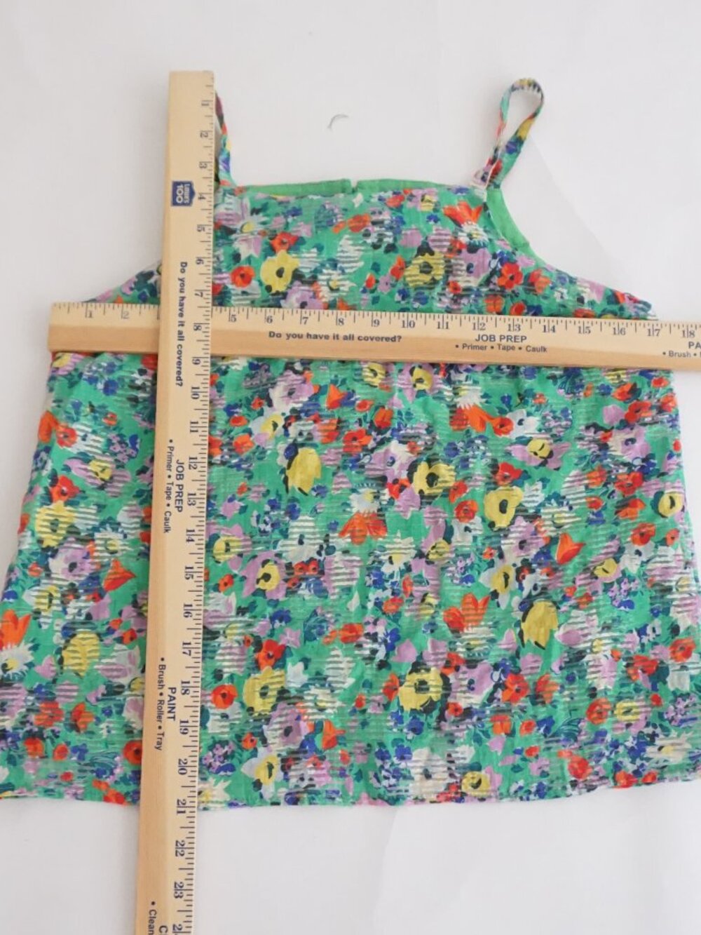 Maeve Anthropologie Quinn Textured Cami Top Green Floral Summer Shirt Size 2 - Picture 3 of 12